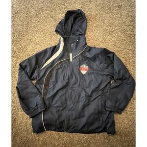 Teamwork Mens XL 2012 London Olympics NBC Full Zip Track‎ Jacket Navy Blue